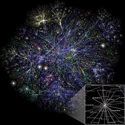 Az internet útvonalainak ábrázolása